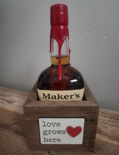Load image into Gallery viewer, Rustic Love Grows Here Reclaimed Wood Planter / Box