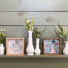 Load image into Gallery viewer, Home Is Where My Plants Are - Cute Plant Word Sign - Framed
